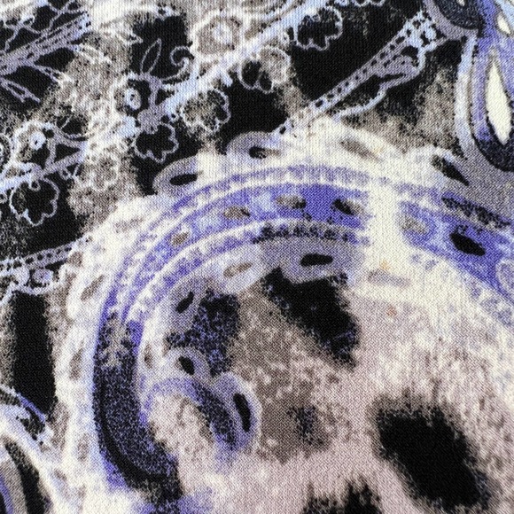 Chico’s Size 1 or M Medium Black Leopard Blouse Shirt Top Casual Work - Picture 4 of 6